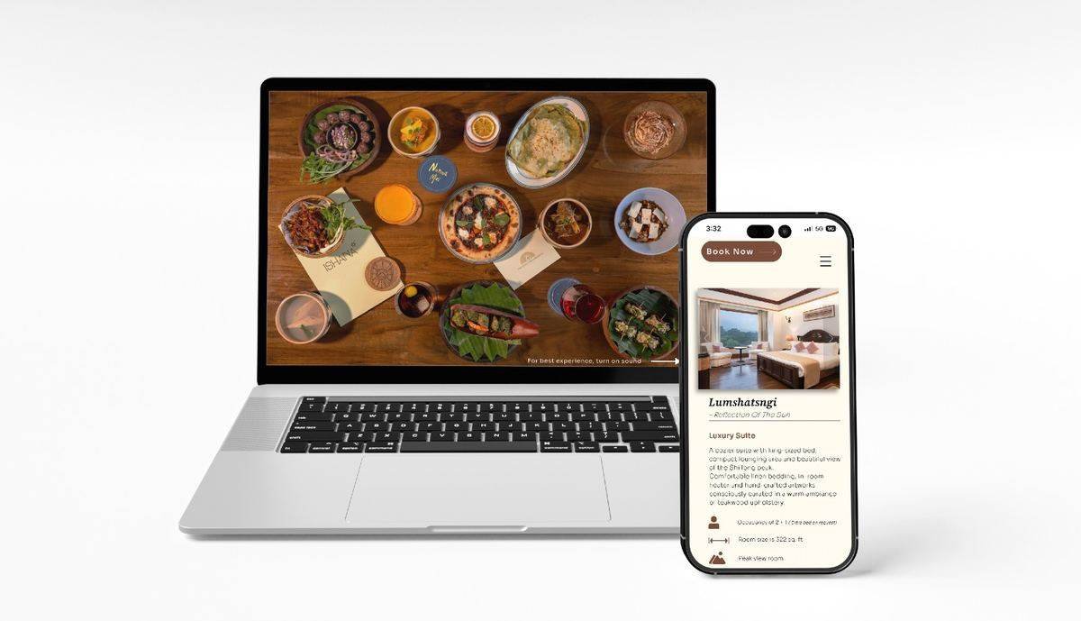 The Shillong Address website on laptop and phone
